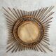 1950s Rattan Sun Mirror France