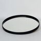 Miroir rond en bois hollandais vintage de O.W. Hack, années 1970
