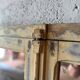 Ancien miroir industriel en bois - Début XXᵉ siècl