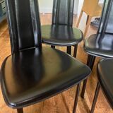 Black leather chairs