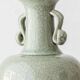 Celadon Crackle Glaze Porcelain Table Lamp in Chinese Style with Scroll Handles