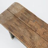 grey wooden bench, France ca 1890