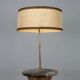 Lampadaire ancien avec table d’appoint en bronze et marbre, Italie, XXe siècle