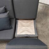 Airborne double bench seat restored foam and new fabrics + 2 matching cushions