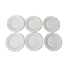 Lot de 6 assiettes à dessert Porcelaines Lourioux