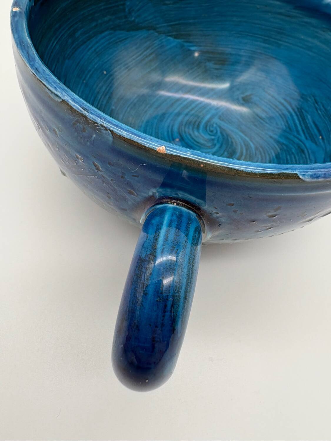 Tasse à thé café, Aldo Londi, Rimini blu, 1969, céramique bleu e vert