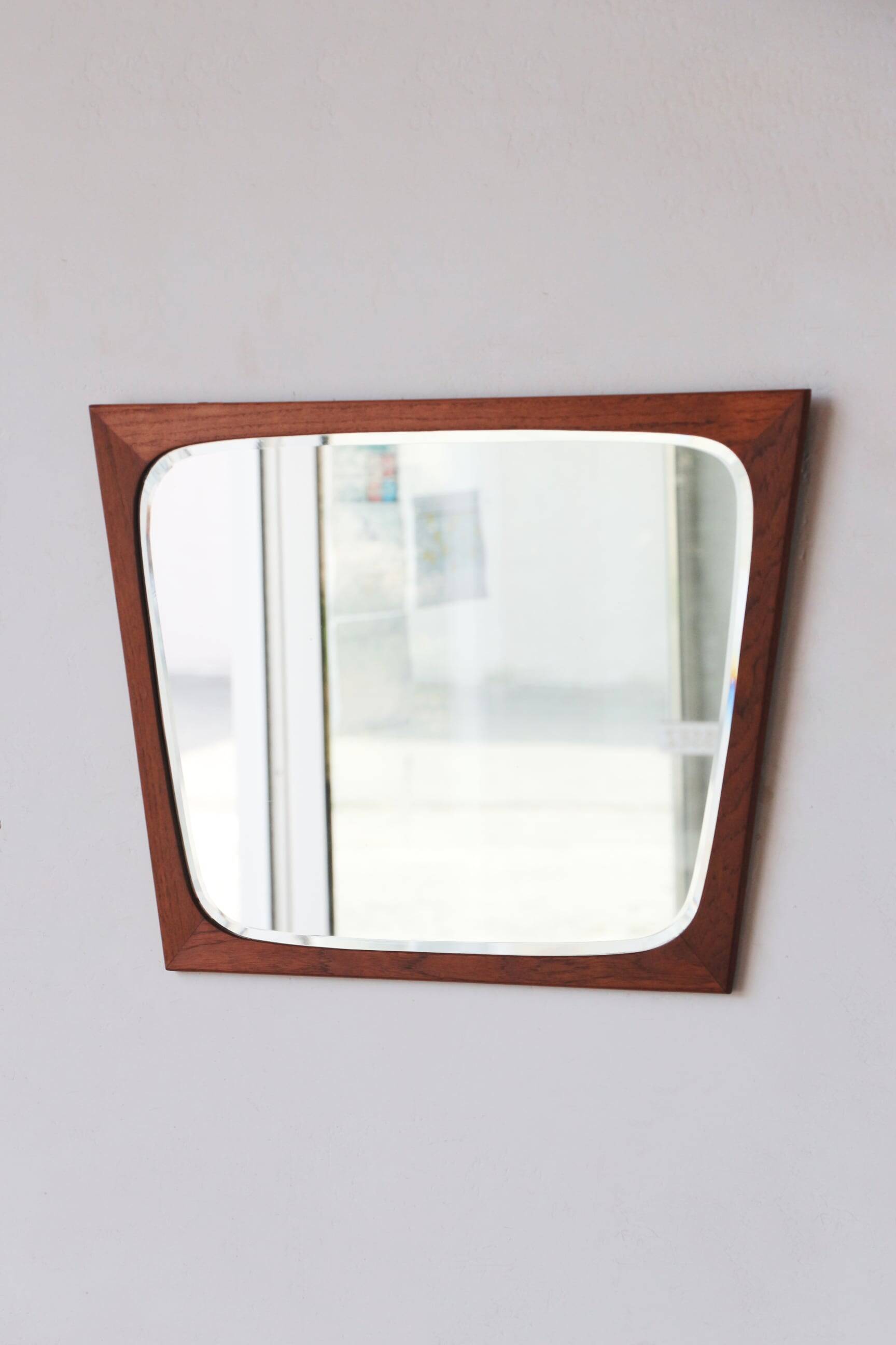 Vintage teak mirror – Aksel Kjersgaard – Danish design 1960
