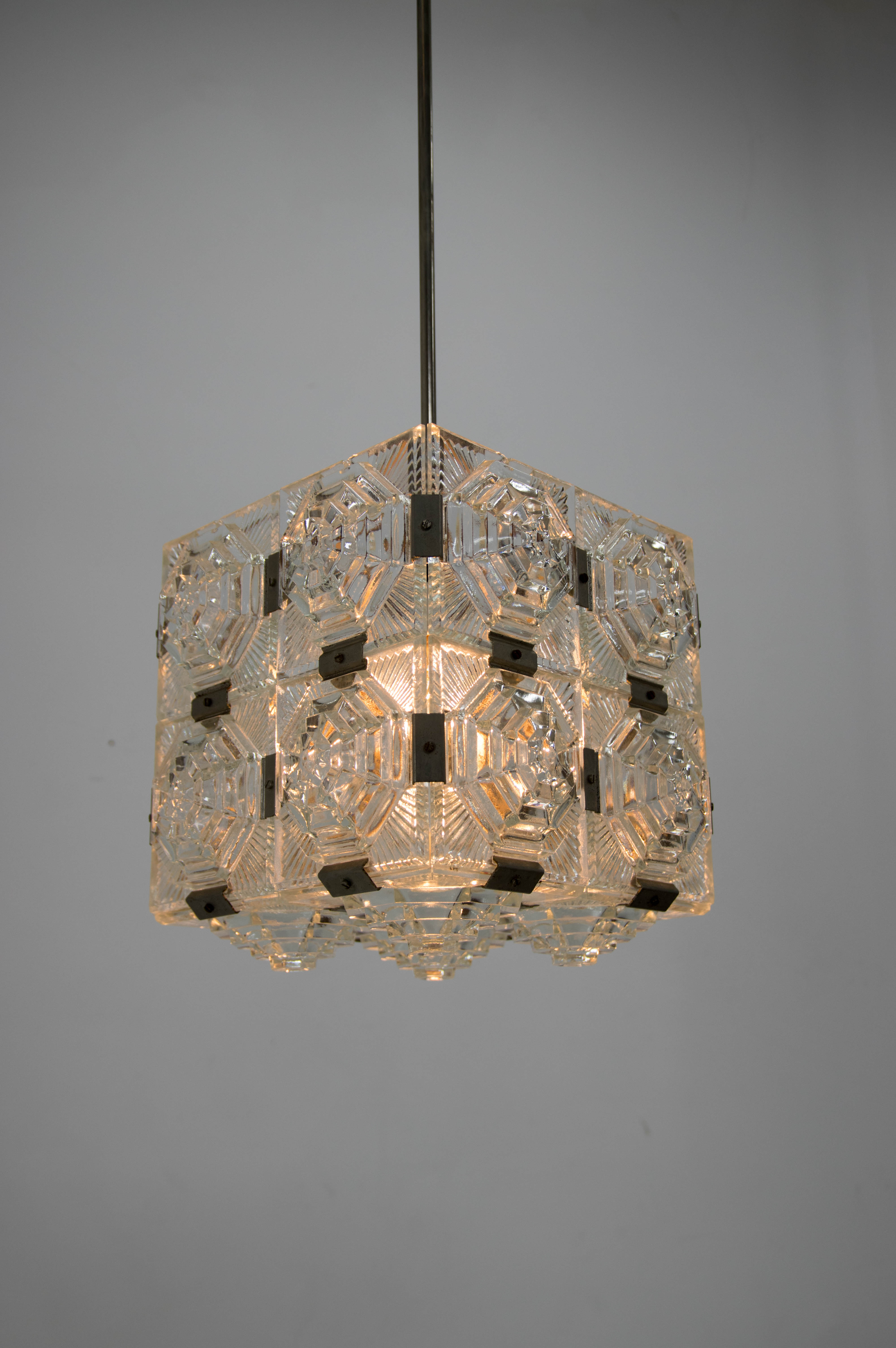 Set of Two Glass Pendant by Kamenicky Senov, 1960s