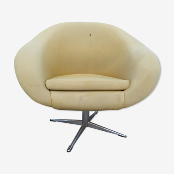 60s design swivel shell chair