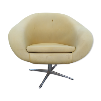 60s design swivel shell chair