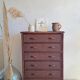Commode en rotin vintage circa années 70