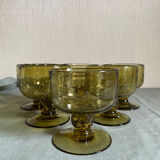Set of 6 blown glass glasses