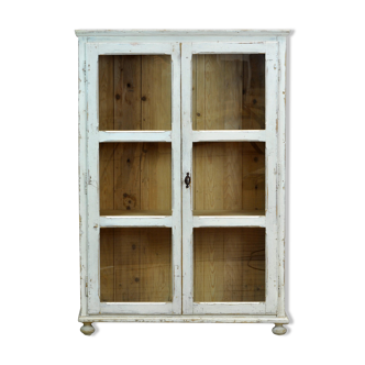 Pine kitchen cabinet, display vitrine, 1930's