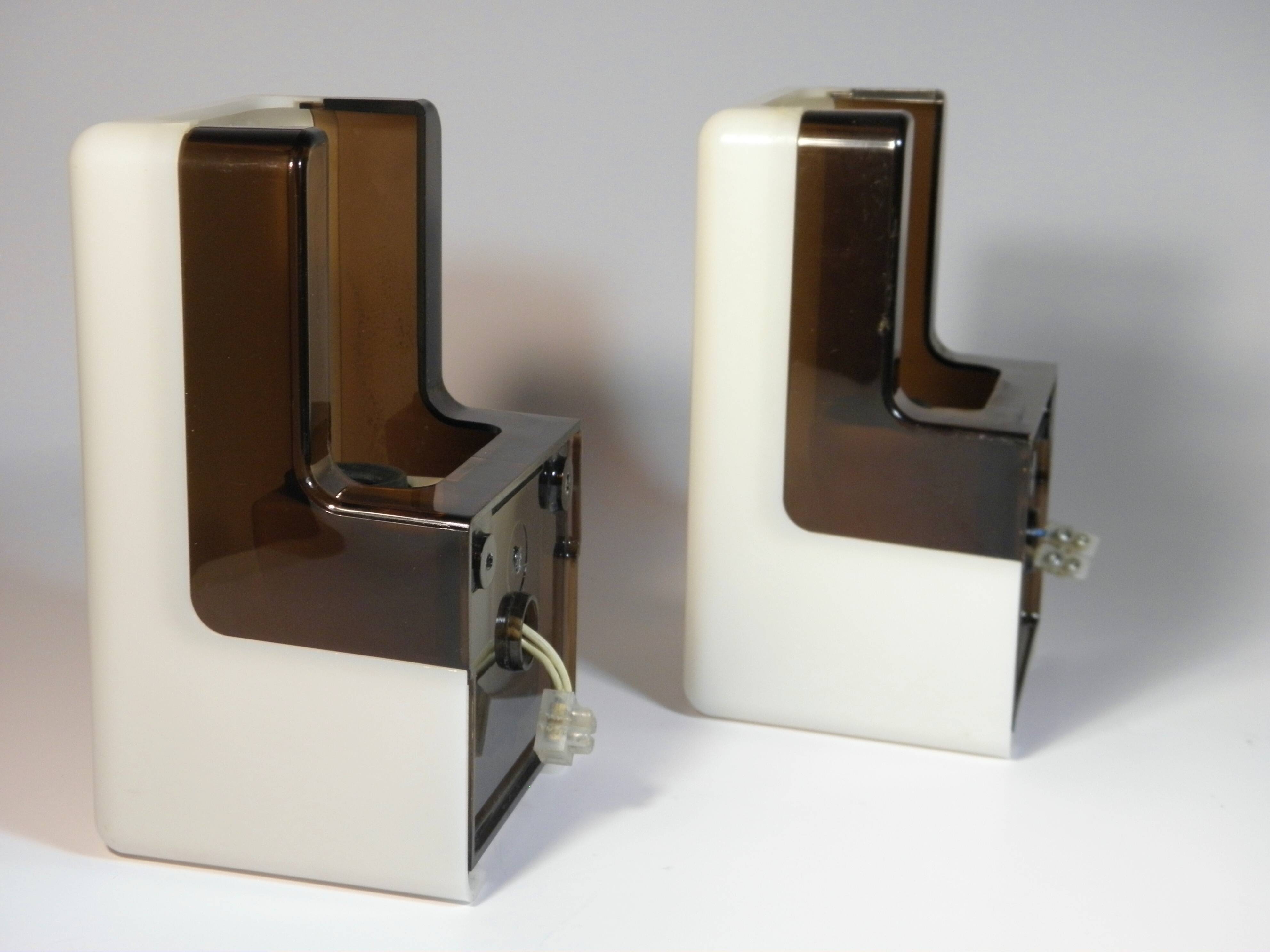 Pair of 1970s design wall lights