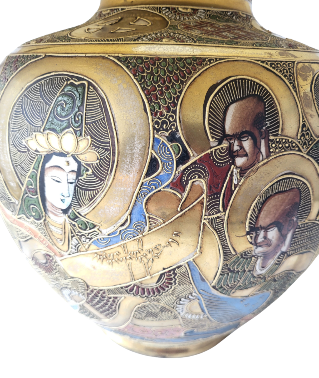 Handmade Asian style lamp in ceramic