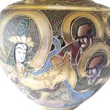 Handmade Asian style lamp in ceramic