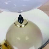 Brass wall lamp and opaline globe