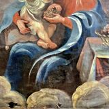 Oil painting on canvas XVIII Virgin and Child