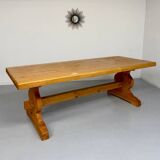 Vintage XXL farmhouse monastery pine table from the 1960s.