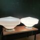 Paire de lampes opaline