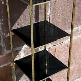 Shelf with gold metal structure