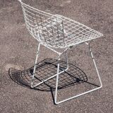 White Wire chair by Harry Bertoia for Knoll