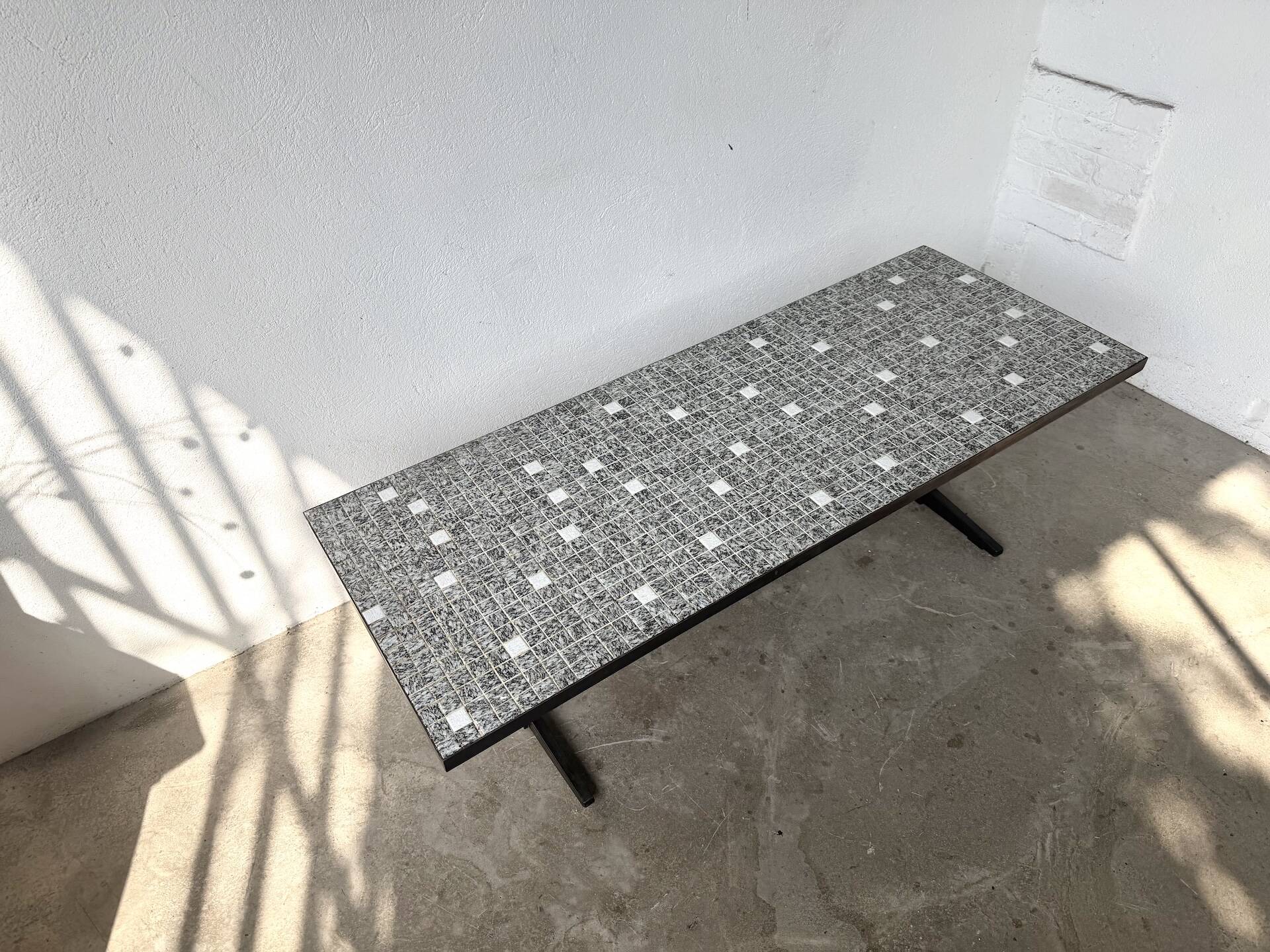 Modernist coffee table with ceramic mosaic, Lilienthal, 1960s.