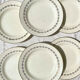 6 opaque porcelain dinner plates, Digoin model "Suzy"