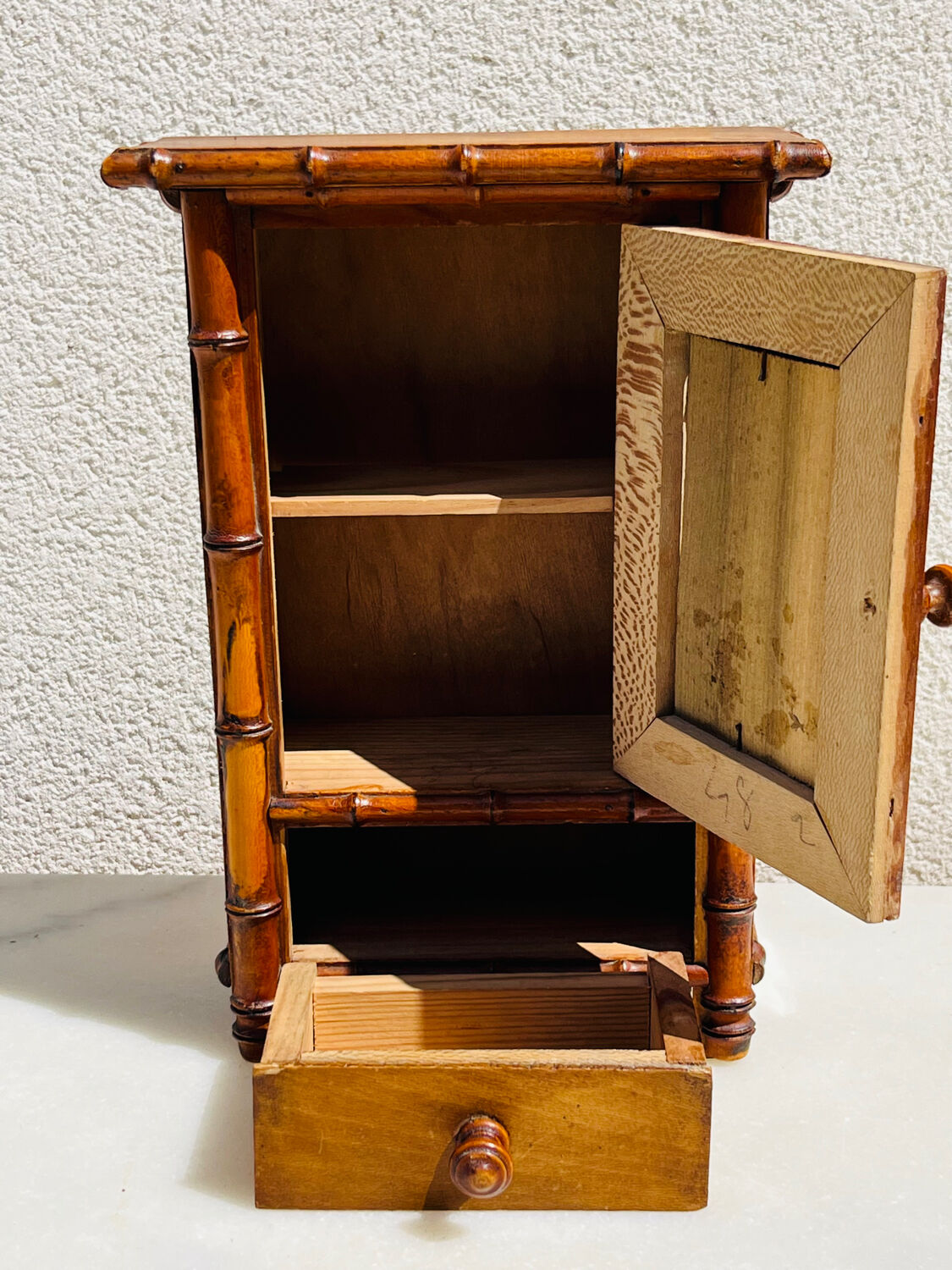 Doll wardrobe 1900 bamboo