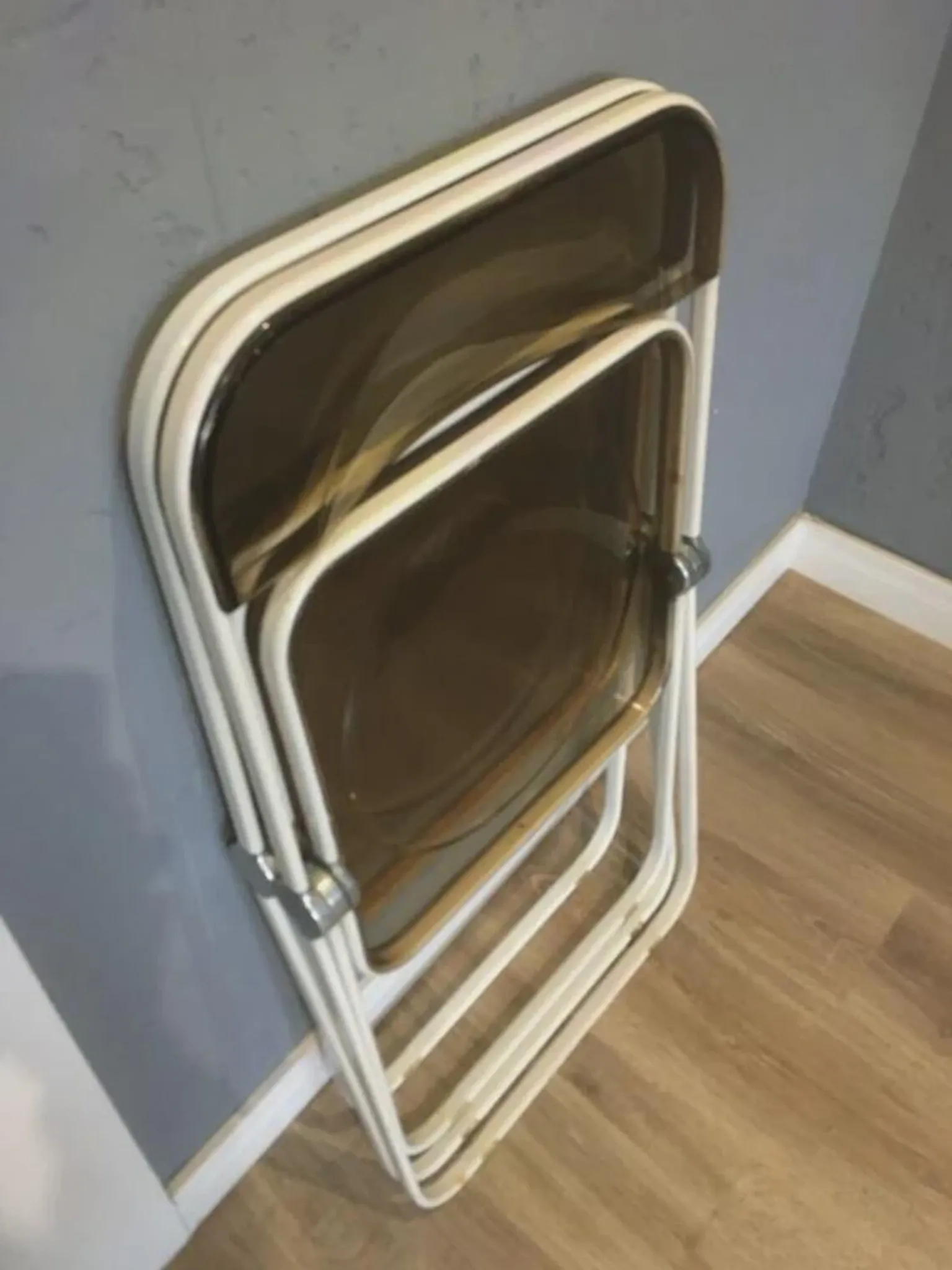 Pair of Plia folding chairs by Giancarlo Piretti for Castelli, 1970s