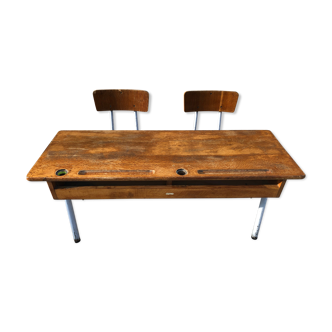 Bureau d’écolier double