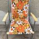 Pair of folding metal lerolin chairs in 70's fabric