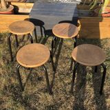Set of 4 vintage stools