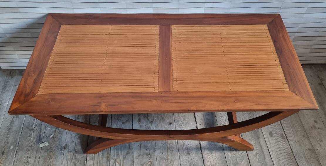 Table basse esprit colonial, Pier Import, années 80