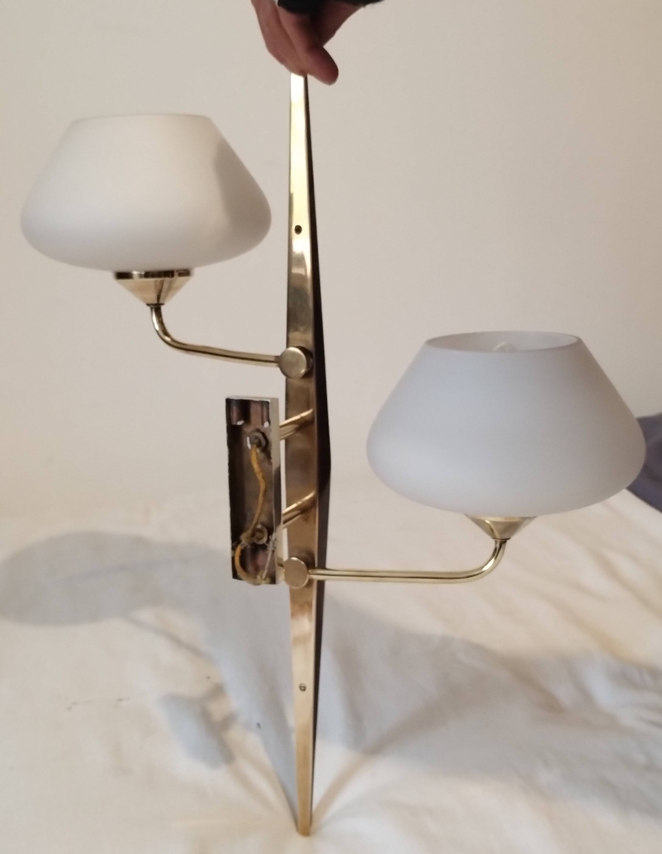 Arlus double house wall light, 1950s