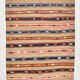 Tapis beige et bleu antique 5x8, 145x230 cm