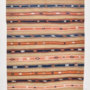 Tapis beige et bleu antique 5x8, 145x230 cm
