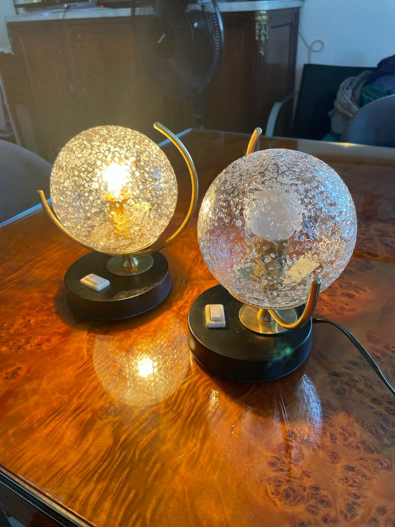 Table lamps globes 70s