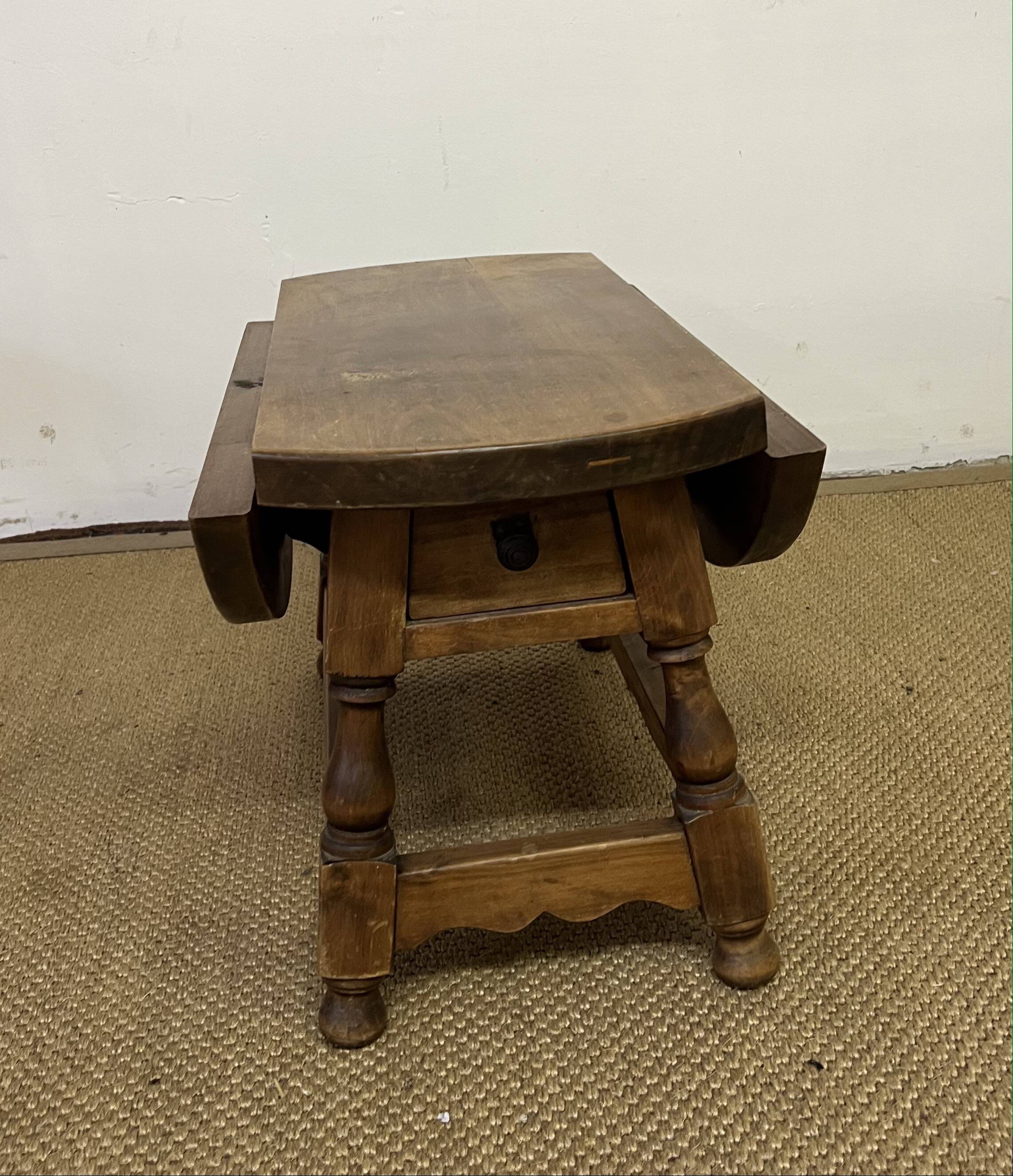 Round wooden coffee table
