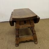 Round wooden coffee table