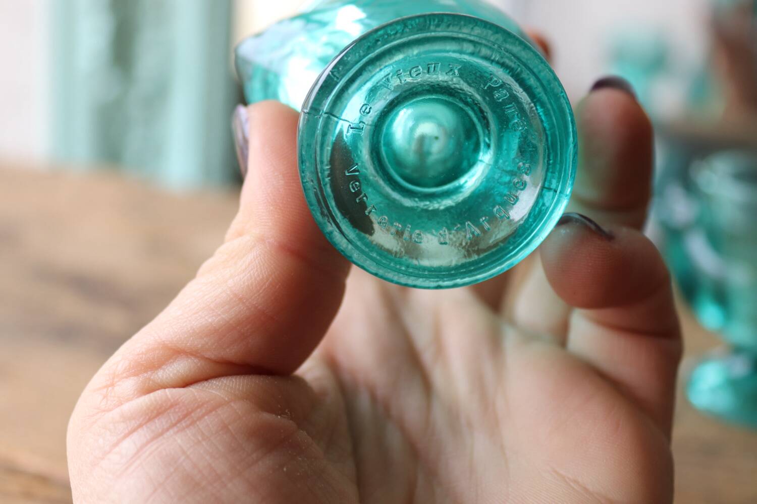 5 opaline glass egg cups – chick decoration from Arques glassworks