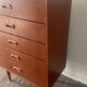 Danish teak chiffonier chest of drawers with 5 drawers