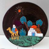 Collection of 3 wall plates 50's, ceramic plates, westgerman pottery