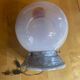 Vintage Ceiling Light Wall Sconce Coloured Glass Ball + Aluminium Support 50s #E060