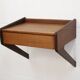 Floating nightstand  in teak wood by Sigfred Omann for Olholm Mobelfabrik