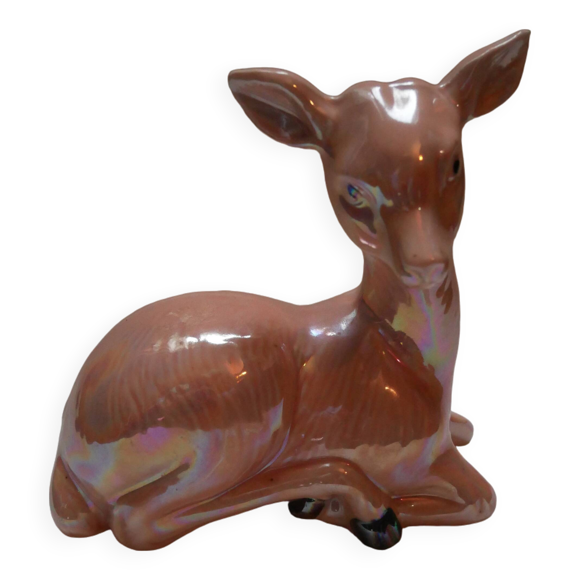 doe ceramic porcelain collection iridescent pink bambi vintage decoration kitsch 50s bohemian child
