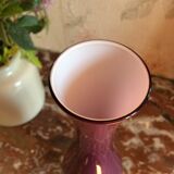 Vase in opaline tricolore