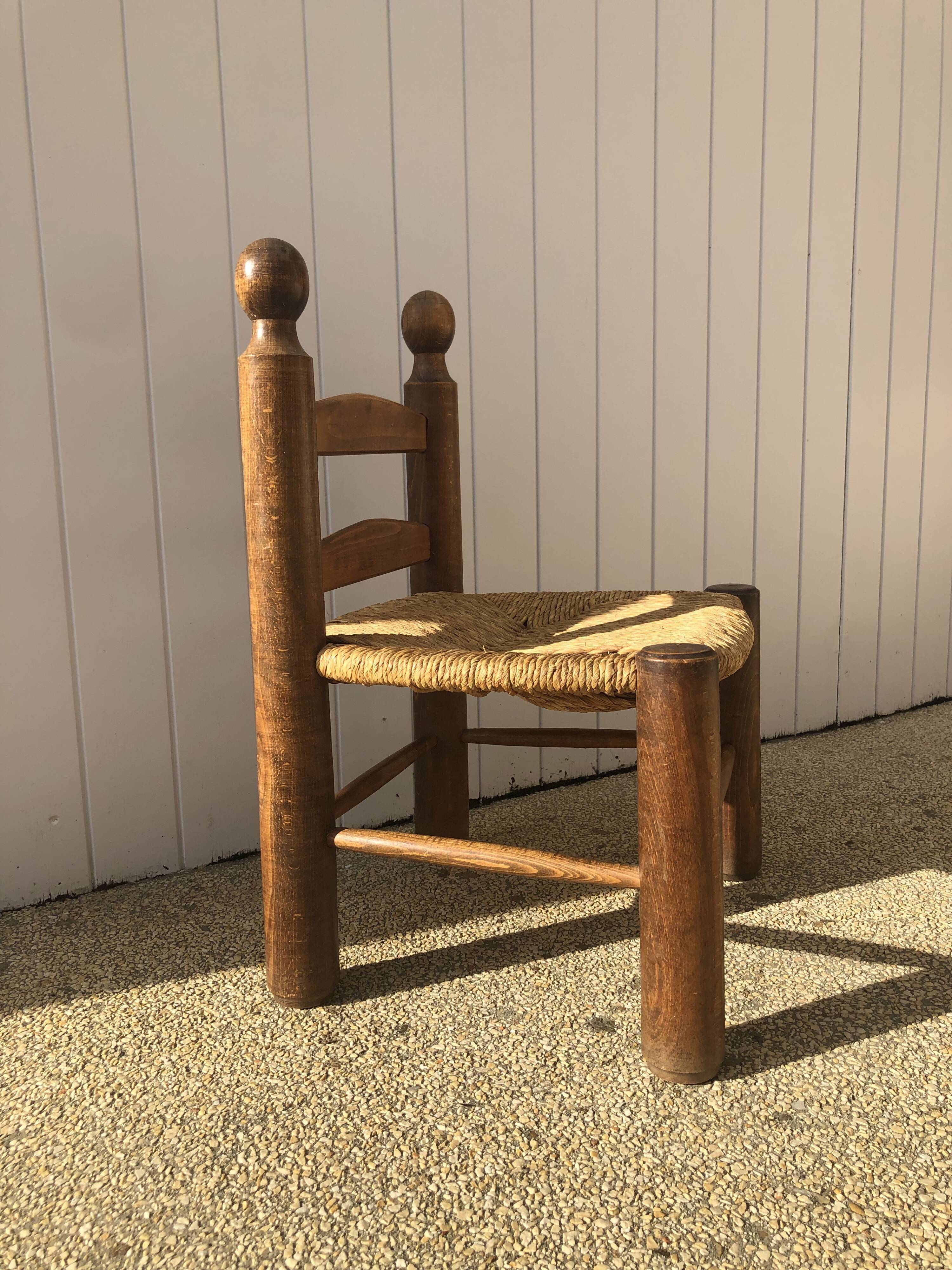 Braided rush low chair 1949