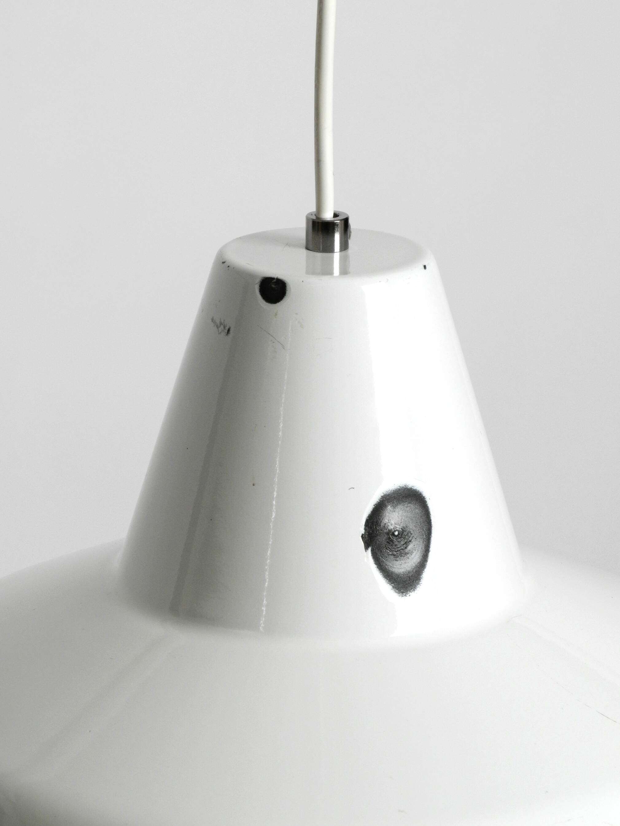 Two 50s metal enamel ceiling lamps by Axel Wedel Madsen for Louis Poulsen