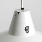 Two 50s metal enamel ceiling lamps by Axel Wedel Madsen for Louis Poulsen
